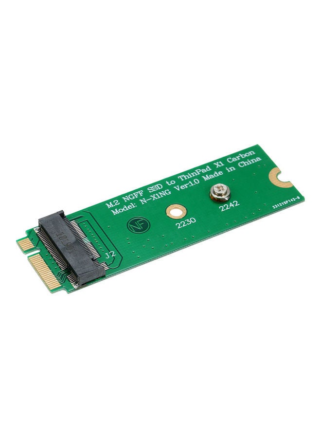 Generic NGFF M.2 to X1 Carbon 2013 Notebook SSD Converter Adapter Card Green/Black  - Image 2
