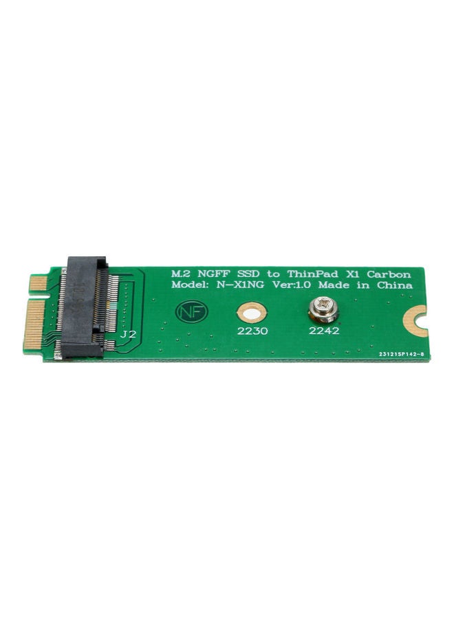Generic NGFF M.2 to X1 Carbon 2013 Notebook SSD Converter Adapter Card Green/Black  - Image 3