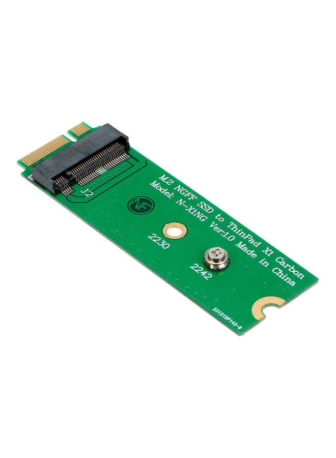 NGFF M.2 to X1 Carbon 2013 Notebook SSD Converter Adapter Card Green/Black