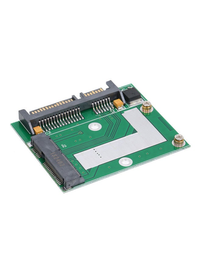 Generic - Mini PCI-e SSD to 2.5in SATA3 Interface Converter Adapter Card Green/Black - Image 1