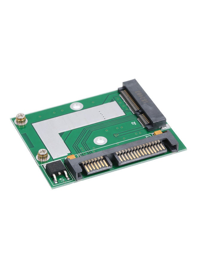 Generic - Mini PCI-e SSD to 2.5in SATA3 Interface Converter Adapter Card Green/Black - Image 1