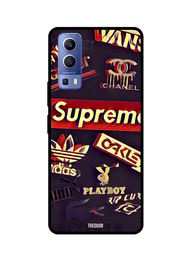 ثيودور غطاء حماية واقي لهاتف فيفو Y72 أسود/أحمر/أصفر - Image 1