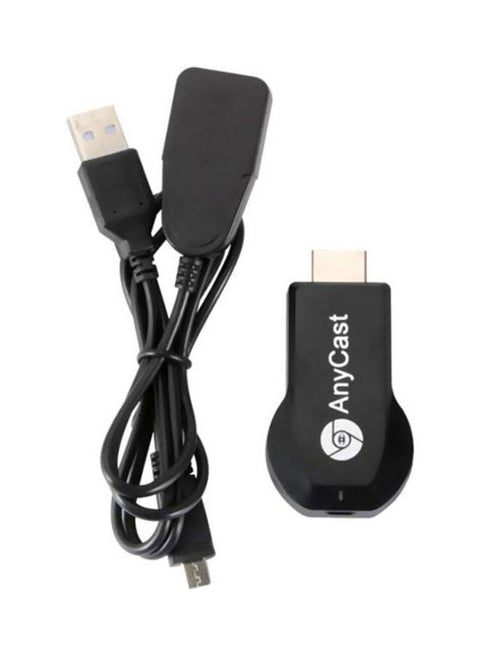 جهاز استقبال دونجل لاسلكي بتقنية واي فاي لعرض الوسائط عبر التلفزيون مع كابل HDMI AK-11094-AGM281 رمادي/أسود