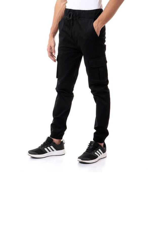 Caesar Casual Drawstring Sweatpants Black  - Image 2