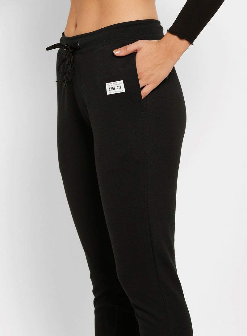 ABOF Women's Drawstring Detailed Joggers Jet Black - Image 3
