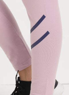 ABOF Rise And Shine Slogan Printed High Waist Skinny Fit Leggings Crocus Petal  - Image 5