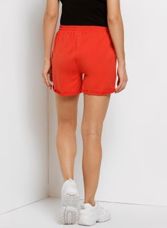 ABOF Elastic Waistband Drawstring Mid Rise Shorts Orange Rust  - Image 2