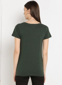 ABOF Kind Is The New Cool Printed Regular Fit Round Neck T-Shirt Green  - Image 2
