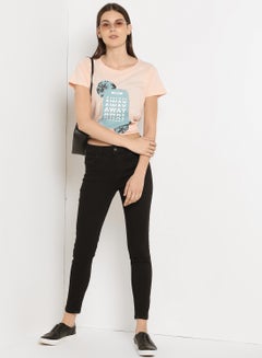 ABOF Far Away Graphic Printed Round Neck T-Shirt Pink  - Image 4