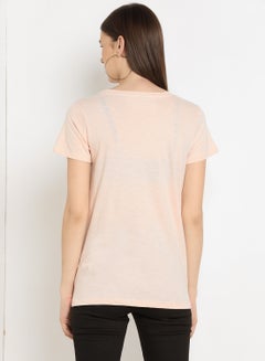 ABOF Far Away Graphic Printed Round Neck T-Shirt Pink  - Image 2