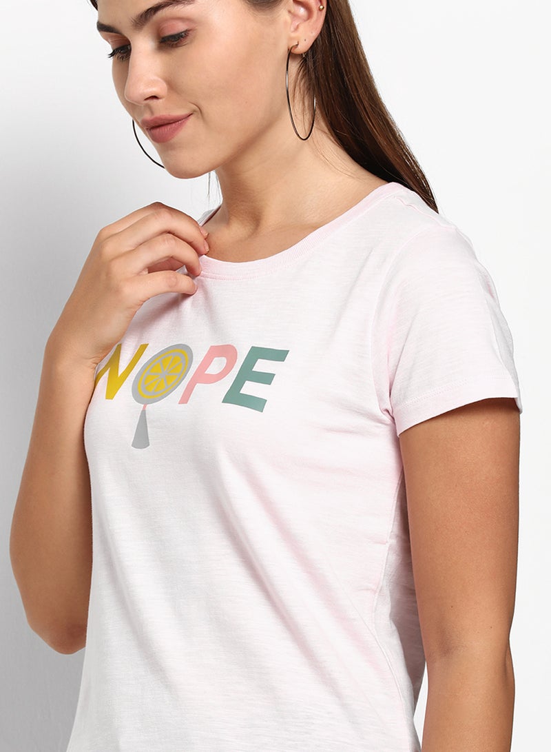 ABOF Graphic Printed Regular Fit Round Neck T-Shirt Lilac Snow - Image 4