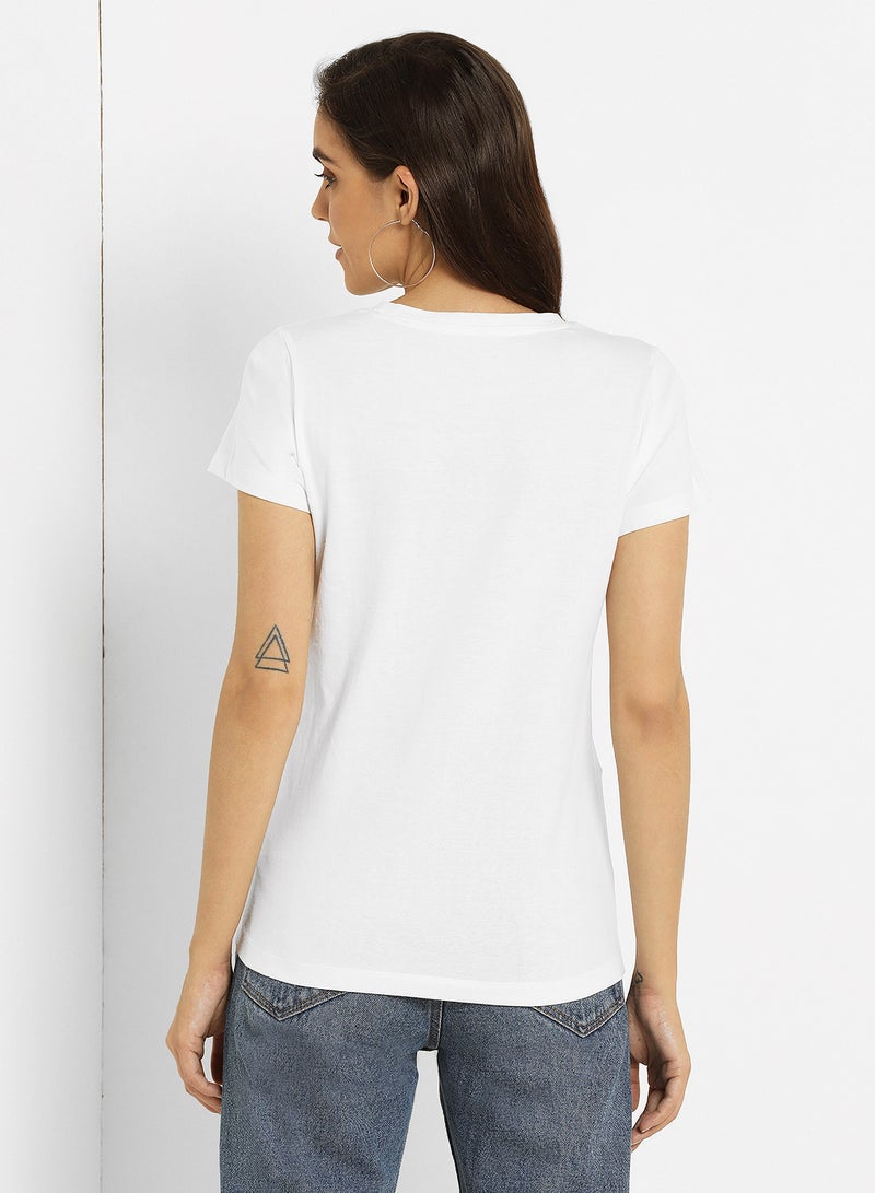 ABOF Find Your Wild Printed Crew Neck T-Shirt Egret - Image 2