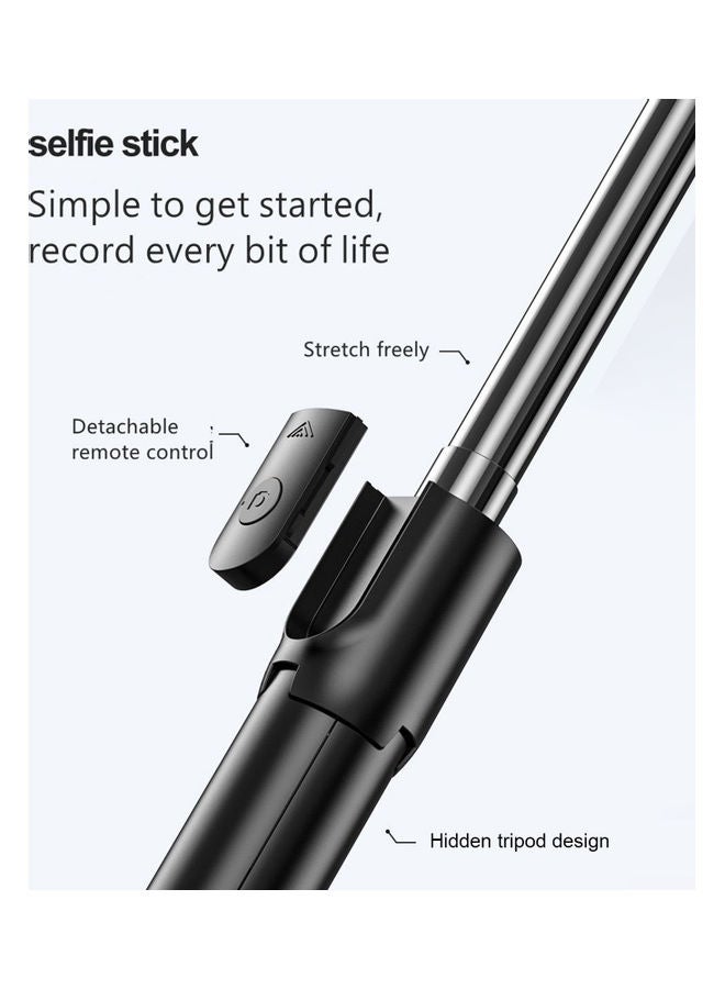 Generic - S02 Selfi Stick with 0.1S Snapshot Extendable and Wireless Remote  Controller Black - Image 1