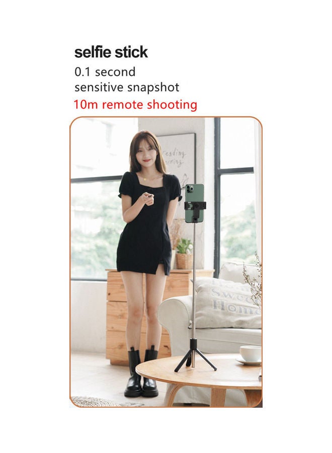 Generic - S02 Selfi Stick with 0.1S Snapshot Extendable and Wireless Remote  Controller Black - Image 1