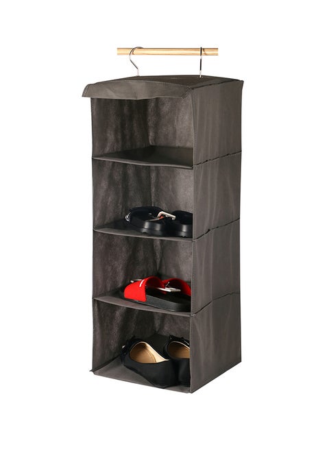 4-Layer Hanging Shoe Rack Grey