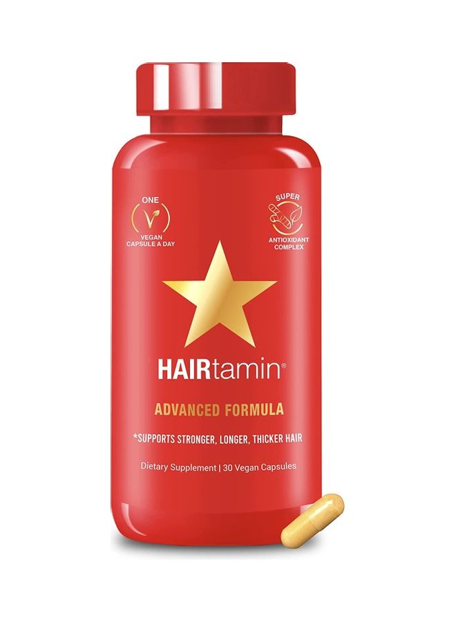 HAIRTAMIN Biotin Fast Hair Growth Vitamins 30 Veg Capsules 