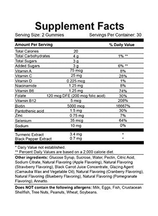 HAIRTAMIN - Hairtamin Gummy Stars Hair Vitamins - 60 Capsules - Image 1