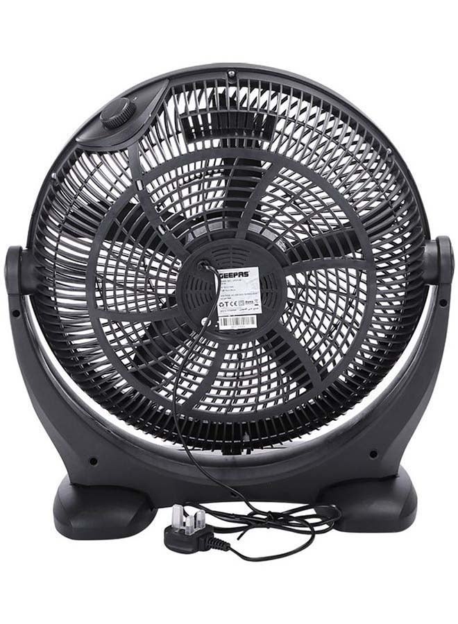 GEEPAS - Personal High Performance Box Fan with 3 Speed Controls and 5 Leaf Blades 180 Degree Adjustable Angle and Efficient Cooling GF21138 Black - Image 1