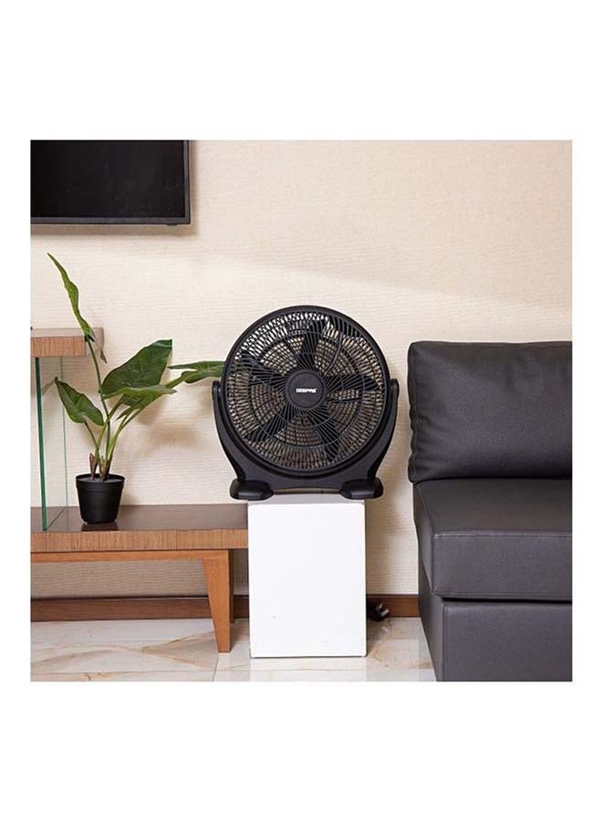 GEEPAS - Personal High Performance Box Fan with 3 Speed Controls and 5 Leaf Blades 180 Degree Adjustable Angle and Efficient Cooling GF21138 Black - Image 1