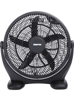 Personal High Performance Box Fan with 3 Speed Controls and 5 Leaf Blades 180 Degree Adjustable Angle and Efficient Cooling GF21138 Black