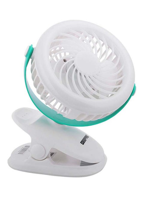Rechargeable Clip Fan With Light GF21137 White