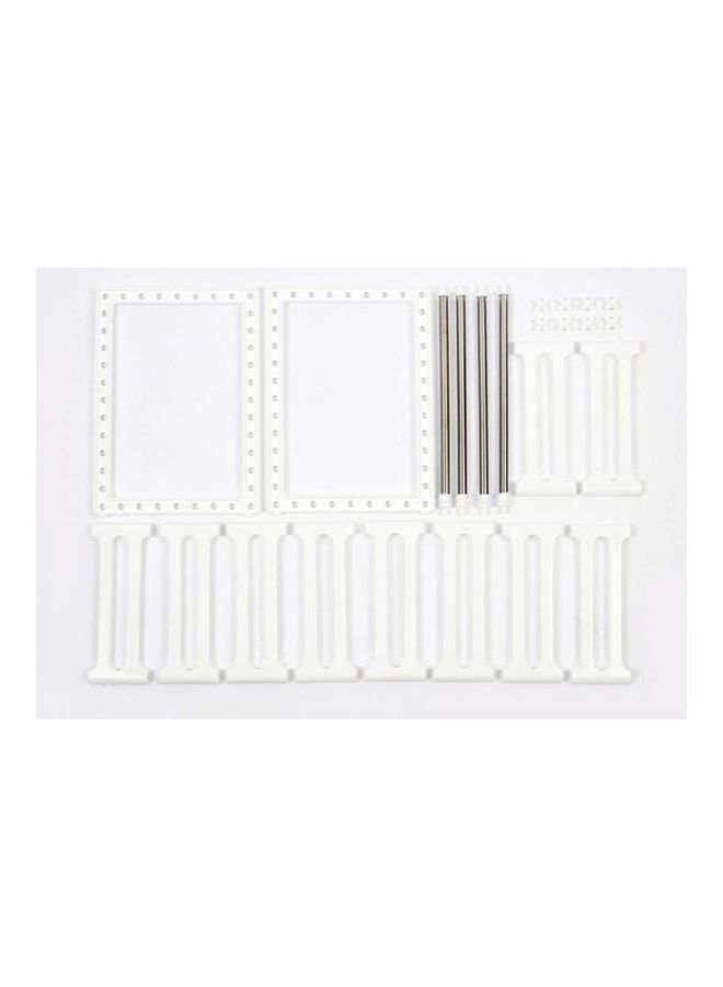 Adjustable 2 Tier Sink Shelf White 40 x 27 x 7cm - Image 3