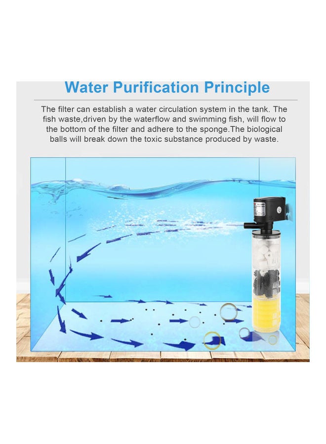 Generic - 18W HX-1180F Aquarium Filter Black/Yellow - Image 1