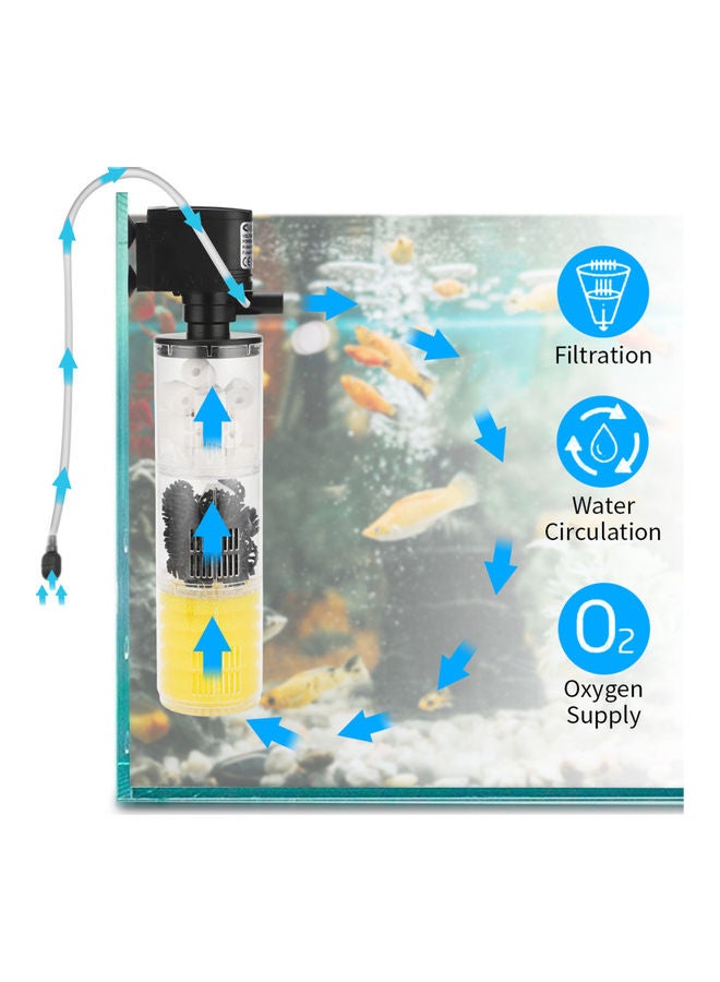 Generic - 18W HX-1180F Aquarium Filter Black/Yellow - Image 1