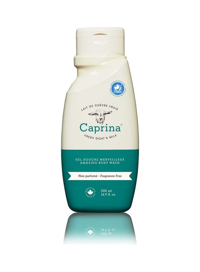 كابرينا صابون سائل للاستحمام خال من العطور بحليب الماعز الطازج أبيض 500ملليلتر - Image 1