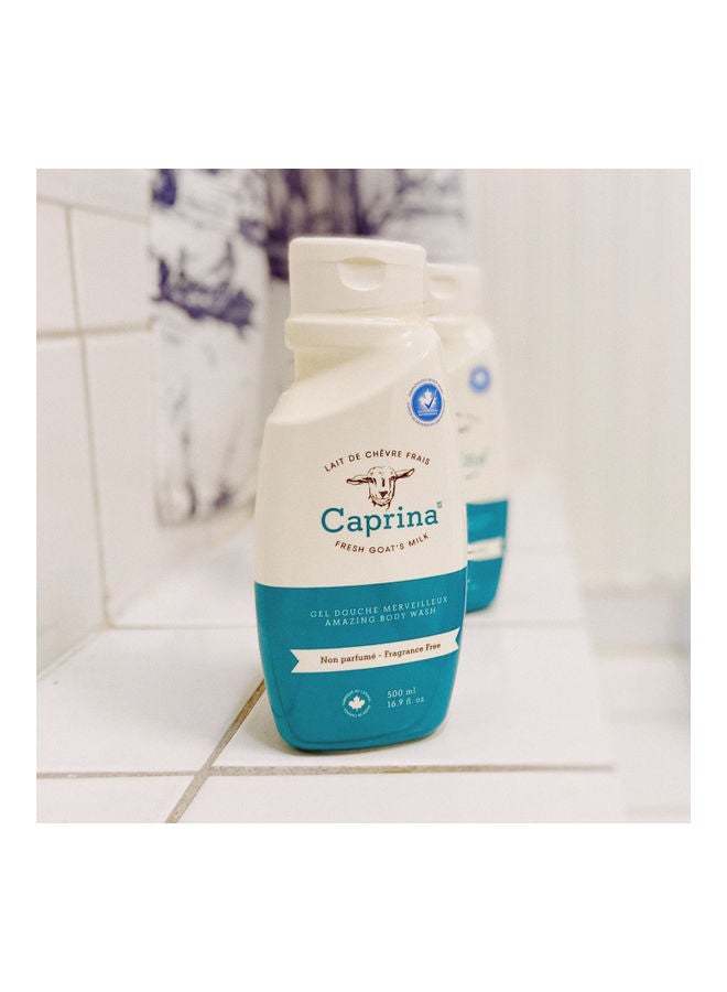 كابرينا صابون سائل للاستحمام خال من العطور بحليب الماعز الطازج أبيض 500ملليلتر - Image 3