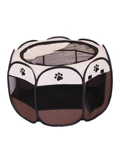 Foldable Pets Play Tent Brown/White/Black 91x91x58cm - v1622098259/N47686831A_1