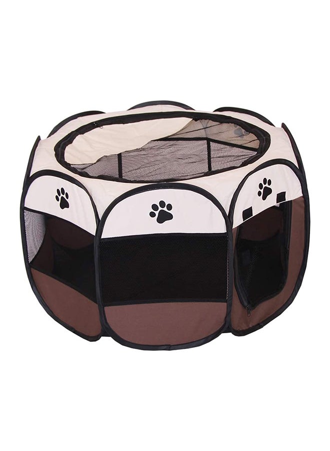 Alfa.life Foldable Pets Play Tent Brown/White/Black 91x91x58cm  - Image 1