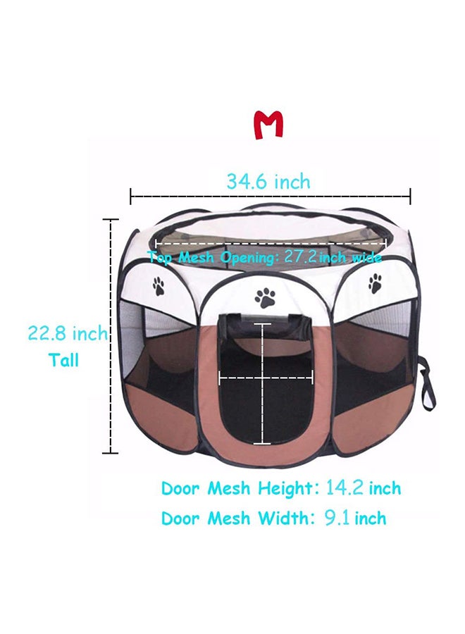 Alfa.life Foldable Pets Play Tent Brown/White/Black 91x91x58cm  - Image 2