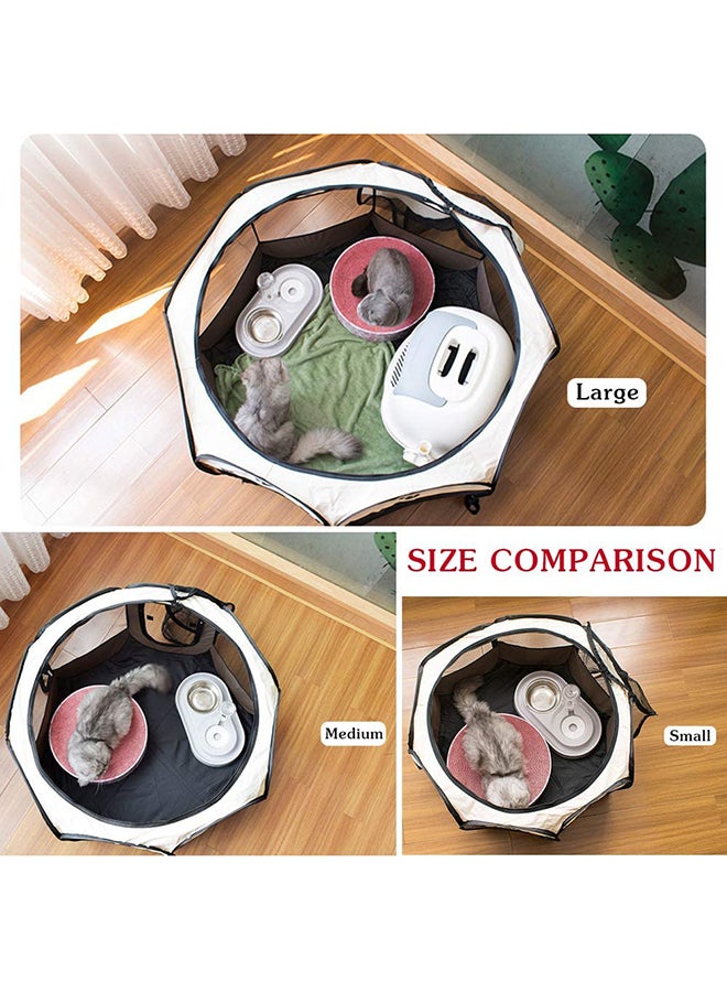Alfa.life Foldable Pets Play Tent Brown/White/Black 91x91x58cm  - Image 3