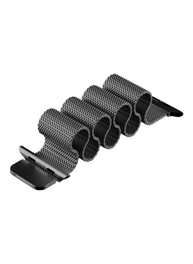 MOCOM Milanese Loop Stainless Steel Replacement Band For Apple Watch Series 7/6/SE/5/4/3/2/1 42/44/45mm Grey  - Image 2