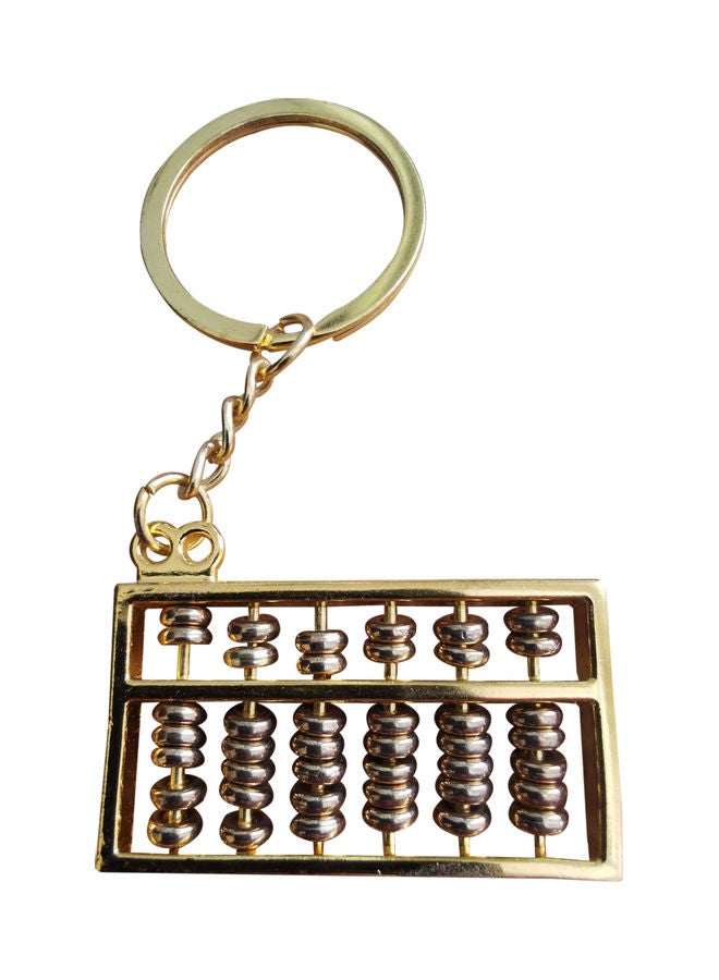 Generic Abacus Counting Frame Keychain Gold  - Image 1