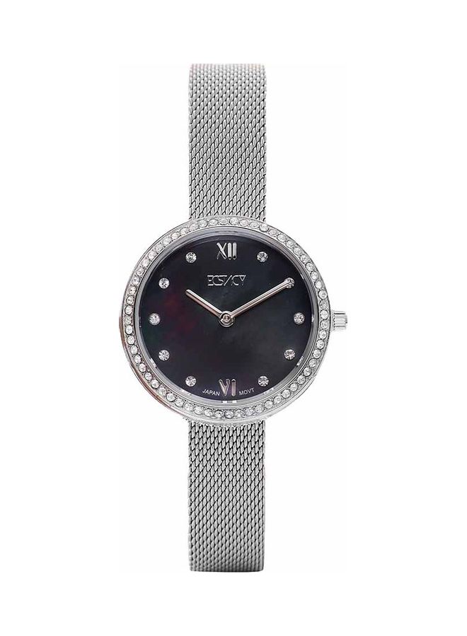 ECSTACY Women's Women's Mesh Analog Watch E20506-SMSMB - 27 mm - Image 1
