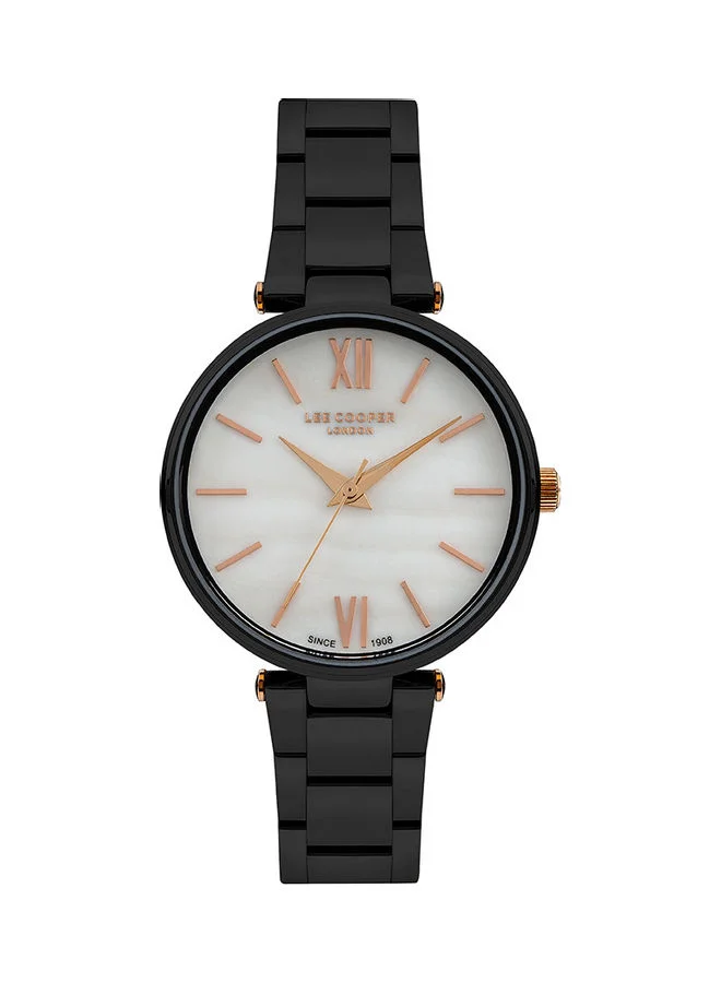 Lee Cooper Waterproof Casual Analog Metal Watch - 34 mm - Black