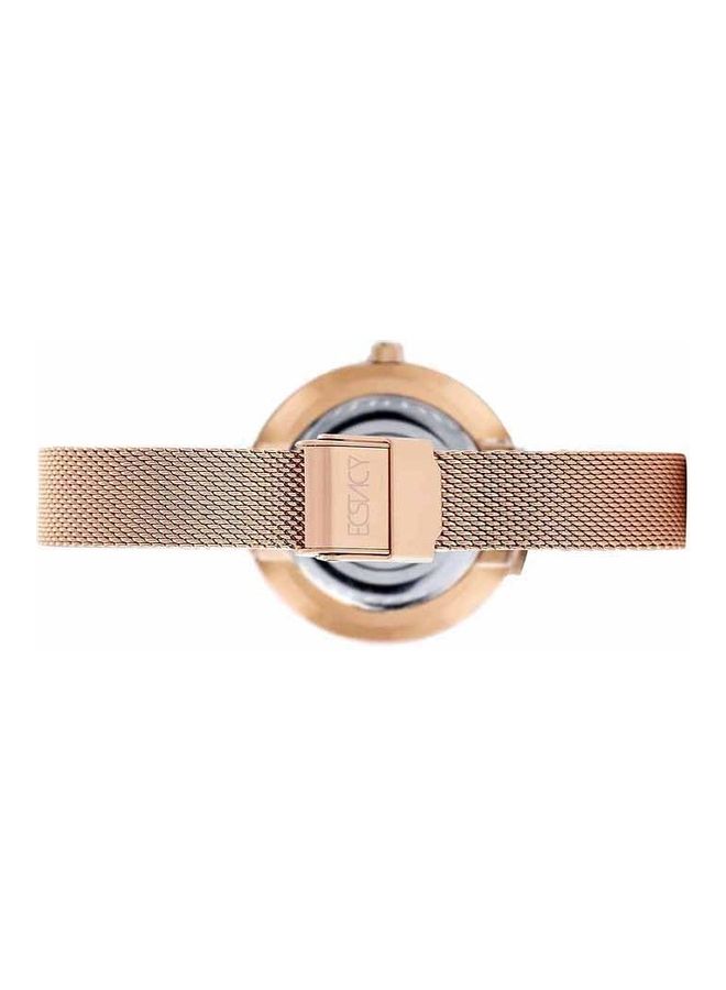 ECSTACY Girls' Women's Mesh Analog Watch E20506-RMKMK - 27 mm - Image 2