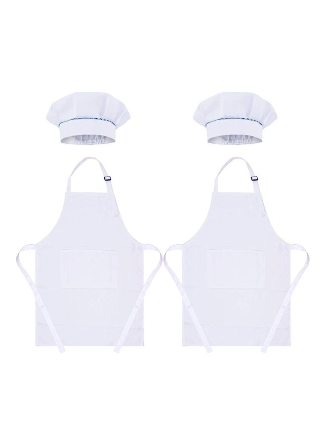 XiuWoo - 2-Piece Chef Aprons with Hats and Sleeves Set for Kids - Image 1