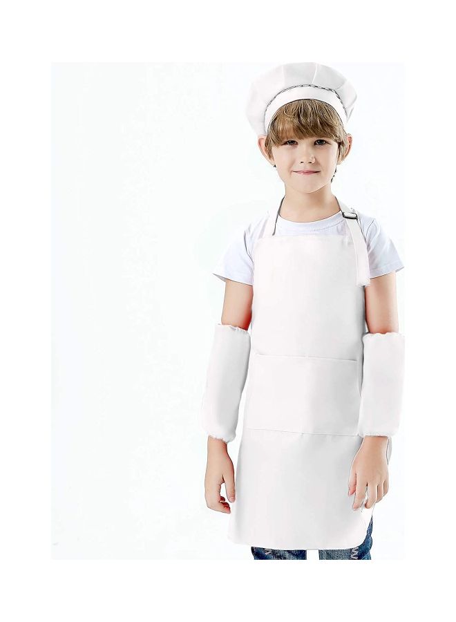 XiuWoo - 2-Piece Chef Aprons with Hats and Sleeves Set for Kids - Image 1