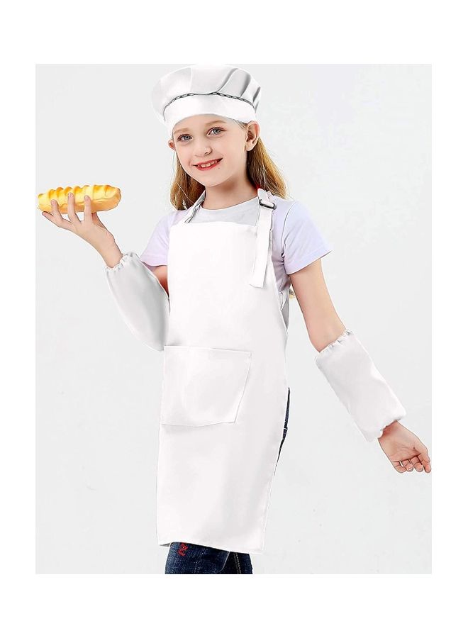 XiuWoo - 2-Piece Chef Aprons with Hats and Sleeves Set for Kids - Image 1