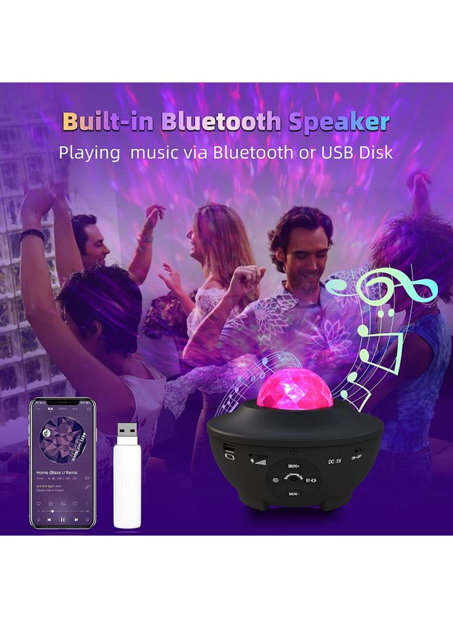 شو وو إضاءة جهاز بروجيكتور LED مزودة بجهاز تحكم عن بعد متعدد الألوان - Image 2