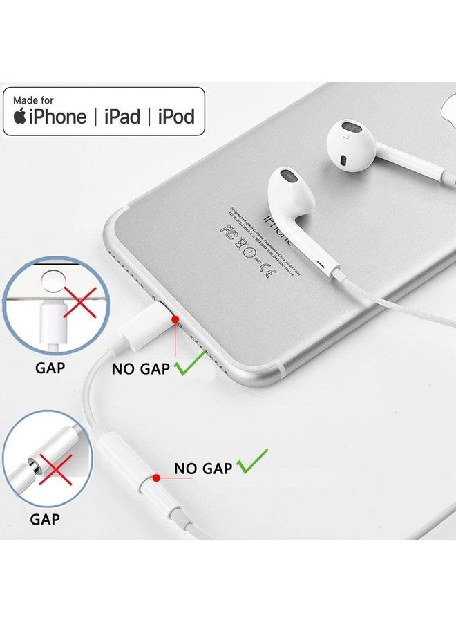 ICS - Lightning Headphone Jack Adapter Apple iPhone White - Image 1