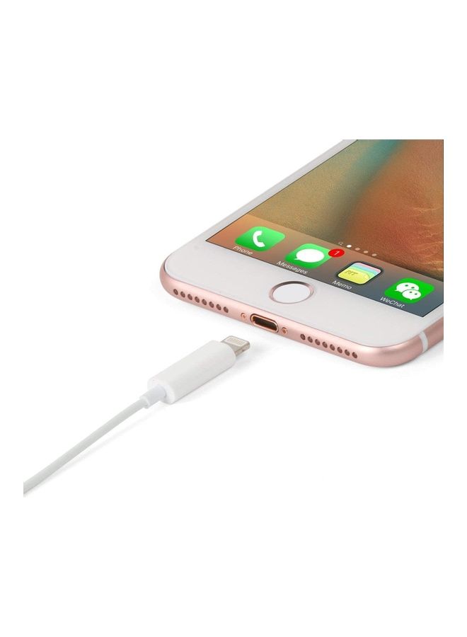 ICS - Lightning Headphone Jack Adapter For iPhone White - Image 1