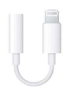 Lightning Headphone Jack Adapter For iPhone White
