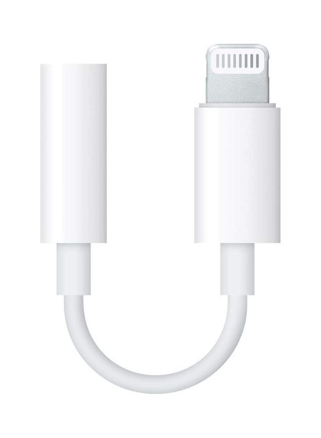 ICS - Lightning Headphone Jack Adapter For iPhone White - Image 1