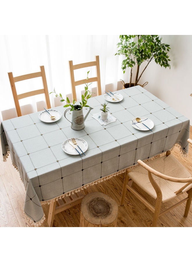 XiuWoo 1-Piece Table Cloth Set Grey/White - Image 3
