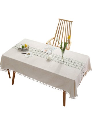 1-Piece Table Cloth Set Beige/White - v1622100829/N47690389A_1