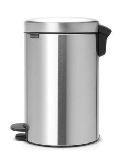 brabantia Pedal Bin Newicon With Plastic Inner Bucket Silver/Black 12Liters  - Image 2